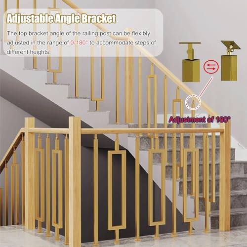 Balustres d'escalier carrés avec supports et vis incluses - 6