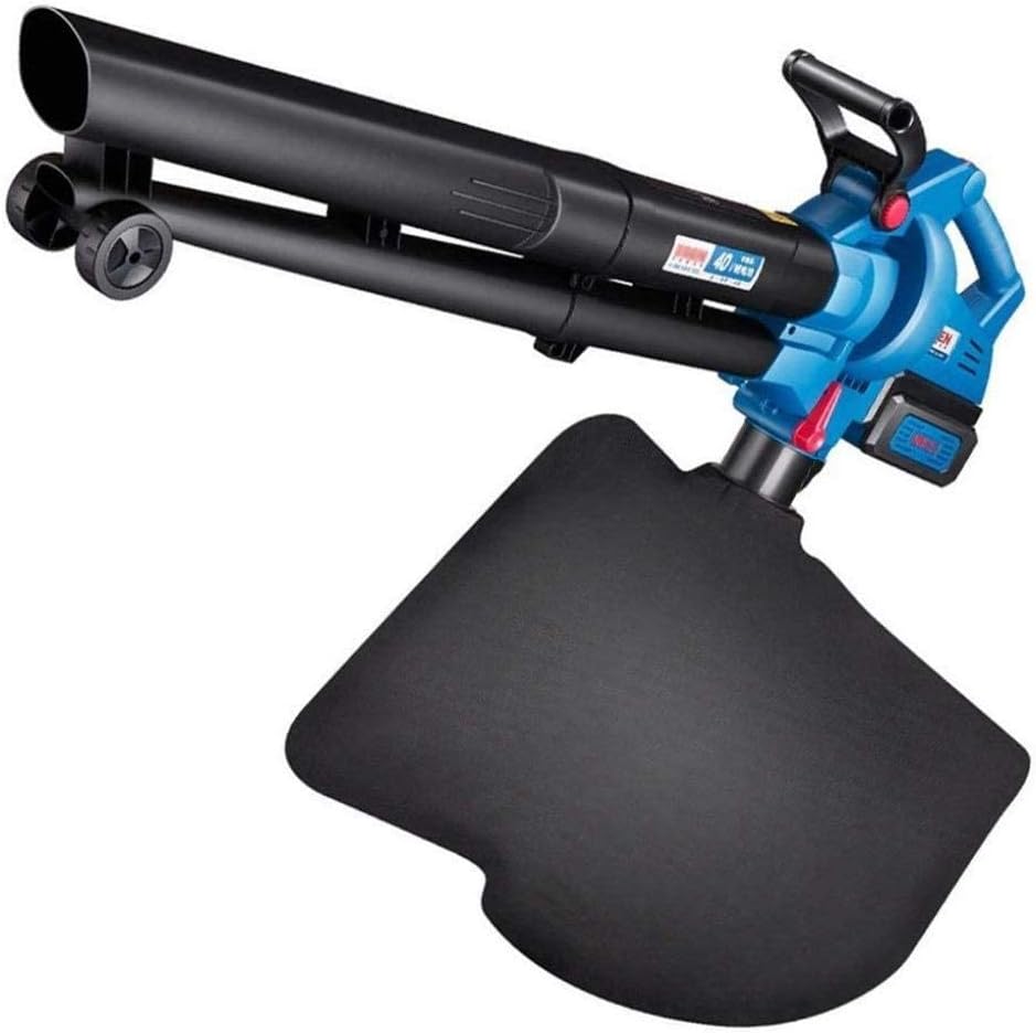 Garden Blower 3-in-1 5-Speed Change Electric Leaf Blower and Vacuum Shredder Lightweight wiht 45L Dust Collection Bag 4.0ah Lithium Battery (4.0ah Blower)