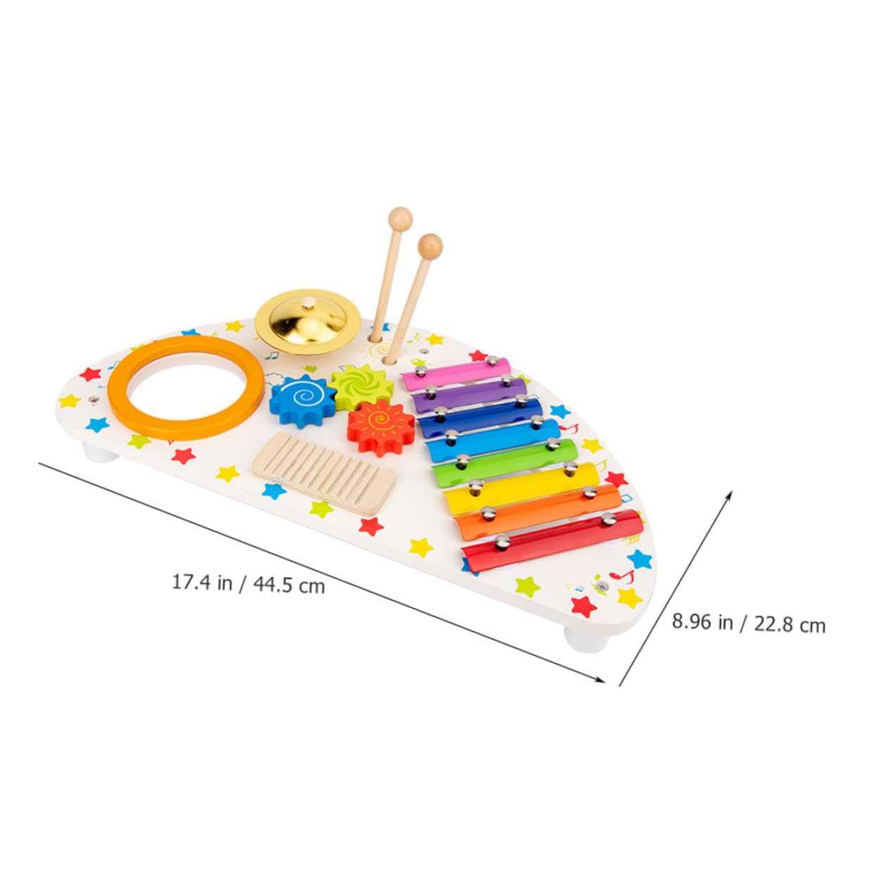 iplusmile Xilofono in Legno per Anni Giocattolo Percussione Educativo Strumento Musicale Sicuro e Durevole Gioco Montessori per Sviluppo Sensoriale e Creatività