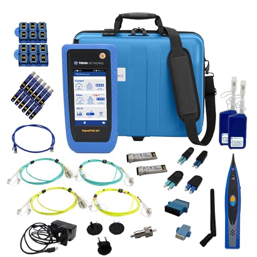 Image of TREND Networks | SignalTEK QT Pro 3-Year Assurance Bundle | 10G Copper, Fiber & Wi-Fi Qualification Tester | 3-Year Warranty & Rugged Hard Case | Advanced Diagnostics & PoE Load Testing | R166003
