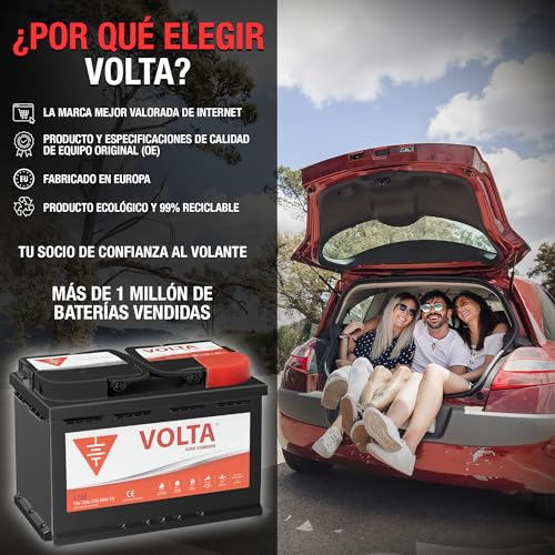 Miniatura 6 de Bateria De Coche 75ah 680a - Volta L750d - Borne Dcha - Medidas Largo 278 X Ancho 175 X Alto 190 Mm Con 2 Años De Garantía - Fabricación Europea.