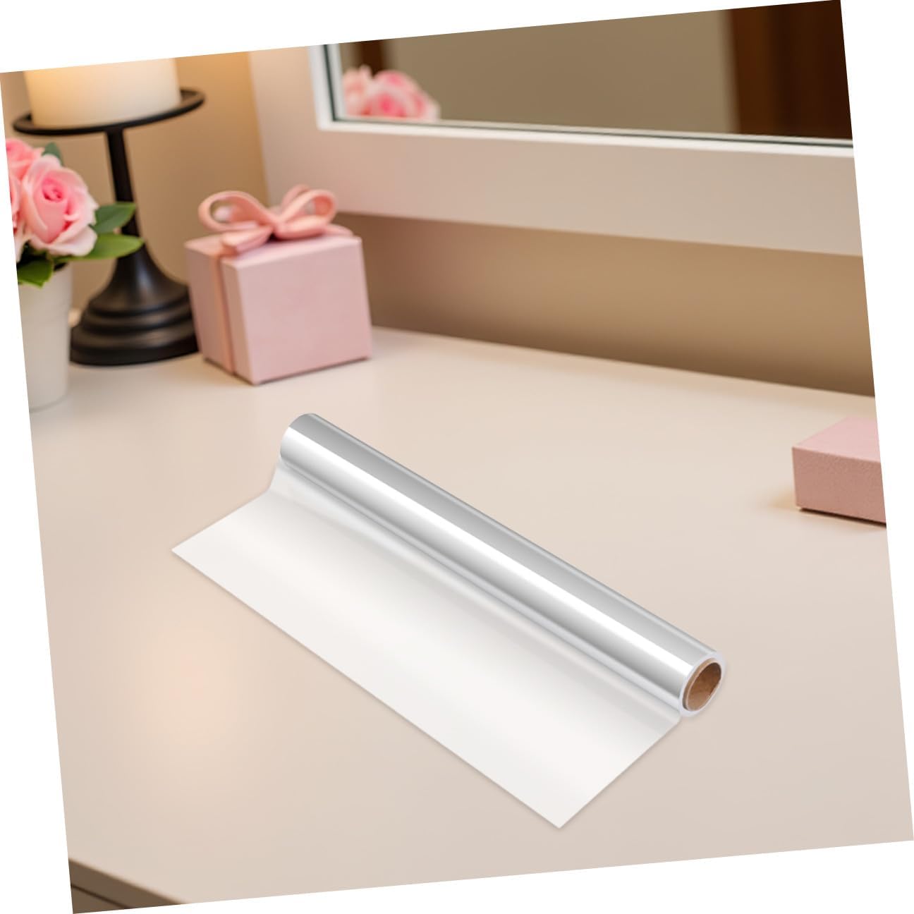 CALLARON Cellophane Wrap Roll 50cm X 50m 4.7 Mil Thickness for Flower Bouquet Packaging and Basket Wrapping, Florist Wrap for Craft, Holiday, and Christmas Use