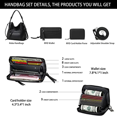 Image of lapsting Hobo Bags for Women Handbags Purse Ladies Boho Shoulder Bag Crossbody Purses Faux Leather