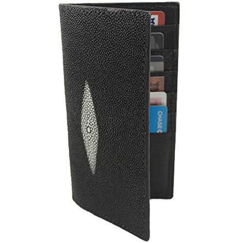 Yoder Leather Company Stingray Checkbook Wallet (Black)