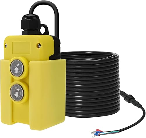 NORJIN Interruptor de control remoto de remolque de descarga de 4 cables para bomba hidráulica, bomba hidráulica de doble efecto de 12 V CC, unidad