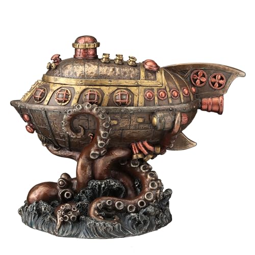 Escultura Caja Oculta Submarino Steampunk 6.25 in