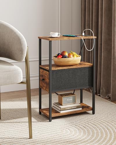 Tutotak Set Of 2 Small Narrow End Table With Charging Station thumb #6