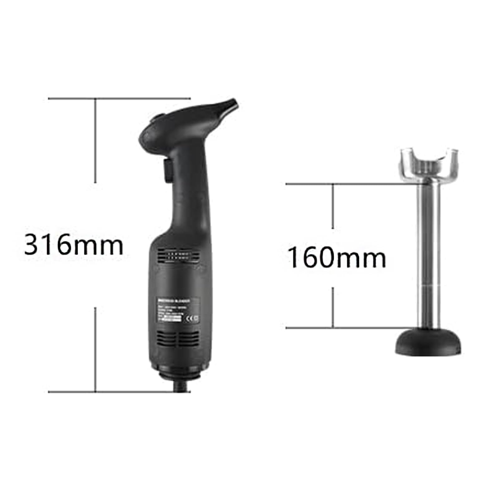 Frullatore A Immersione Professionale, Robusto, Da 220 W, Elettrico, Portatile Con Blocco Di Sicurezza, Ideale Per Grandi Quantità Di Zuppe E Salse In Cucine Professionali.