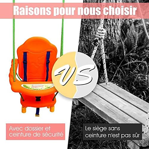 COC-Balançoire pour bébé avec ceinture de sécurité PP Rouge