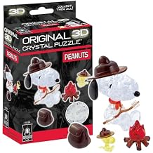 BePuzzled, Peanuts Snoopy Campfire Original 3D Crystal Puzzle - 43 Piece Brain Teaser, Collectible Display Puzzle for Kids & Adults Ages 12+