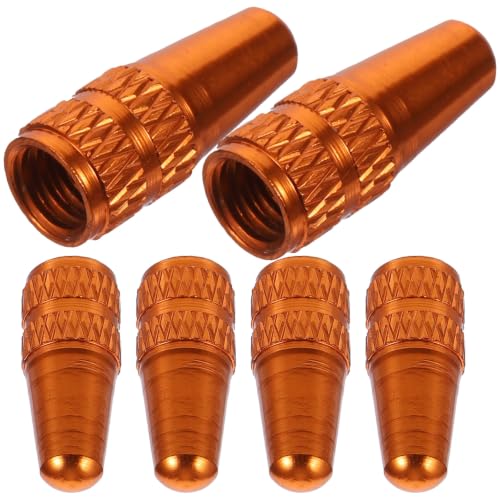 Tapas de válvula de aire para neumáticos de bicicleta Mikikit en aleación de aluminio color naranja miniatura 7