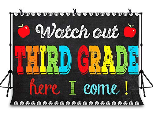 LYLYCTY 7x5ft Third Grade Background The First Day of School