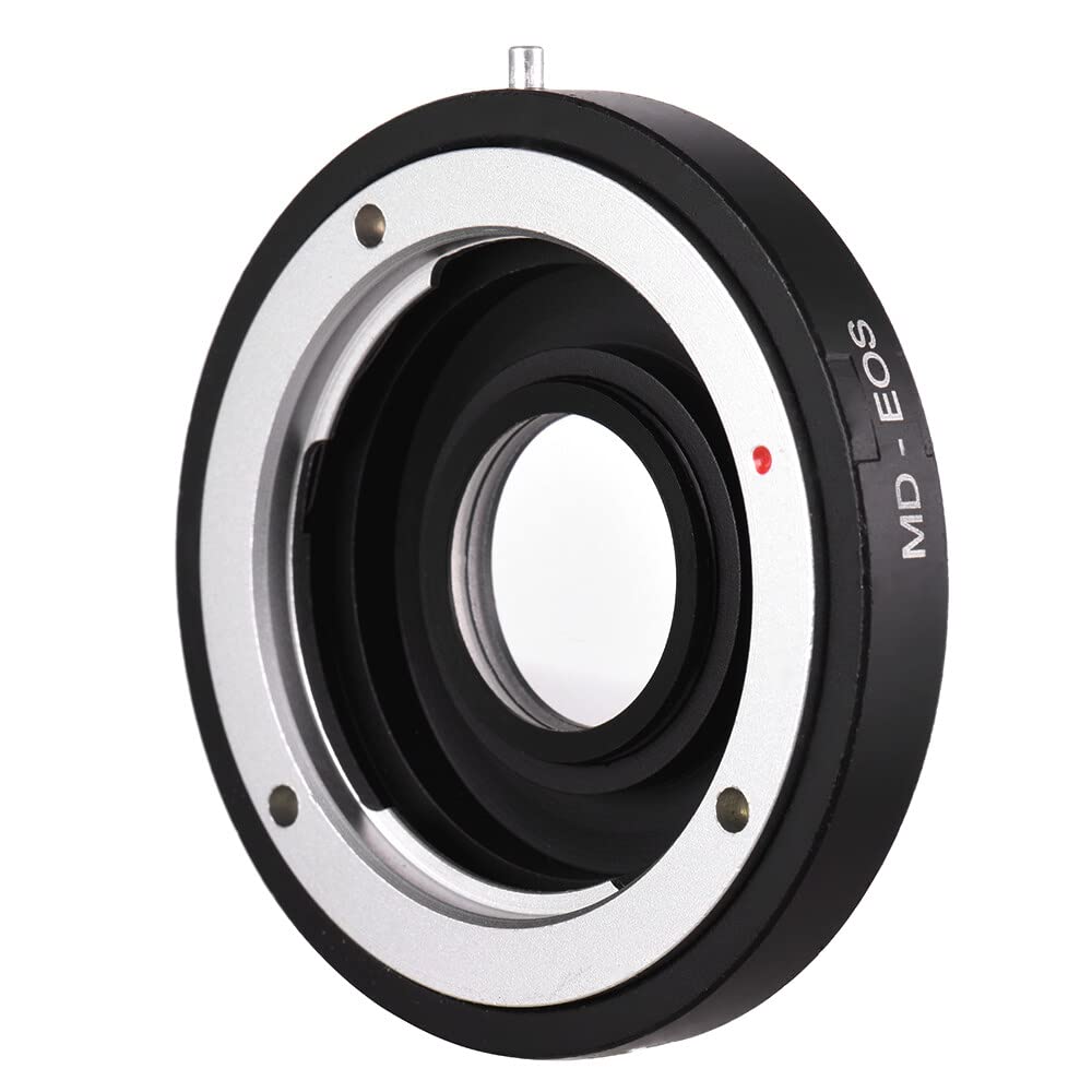 Irovami MD-EOS Lens Mount Adapter Ring with Corrective Lens for Minolta MD Lens to Fit for Canon EOS EF Camera Focus Infinity