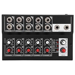 Audiomixer, Gelegeerd Materiaal, Mengpaneel met 10 Ingangskanalen en 2 Uitgangskanalen, The Sound Natural en Stereo…