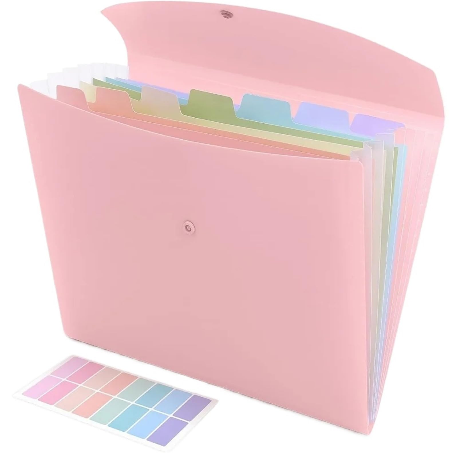 Porta Documenti Espansione dell'organizzatore di cartelle file | Porta fisarmonica a 8 tasche in formato A4/Lettera con linguette, portatile for l'ufficio e la scuola