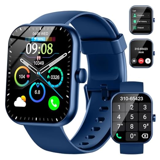 Reloj Inteligente Hombre Mujer, 1.96"Smartwatch con Llamadas Bluetooth, Smart Watch con Pulsómetro/Monitor de Sueño/Podómetro, 110+ Modos Deportivos Impermeable IP68 Pulsera Actividad para Android iOS