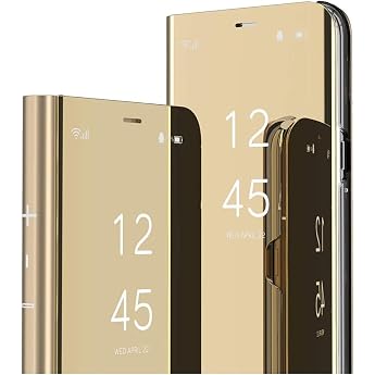 Flip Case for Samsung Galaxy Note 10 Glitter Mirror Gold JM