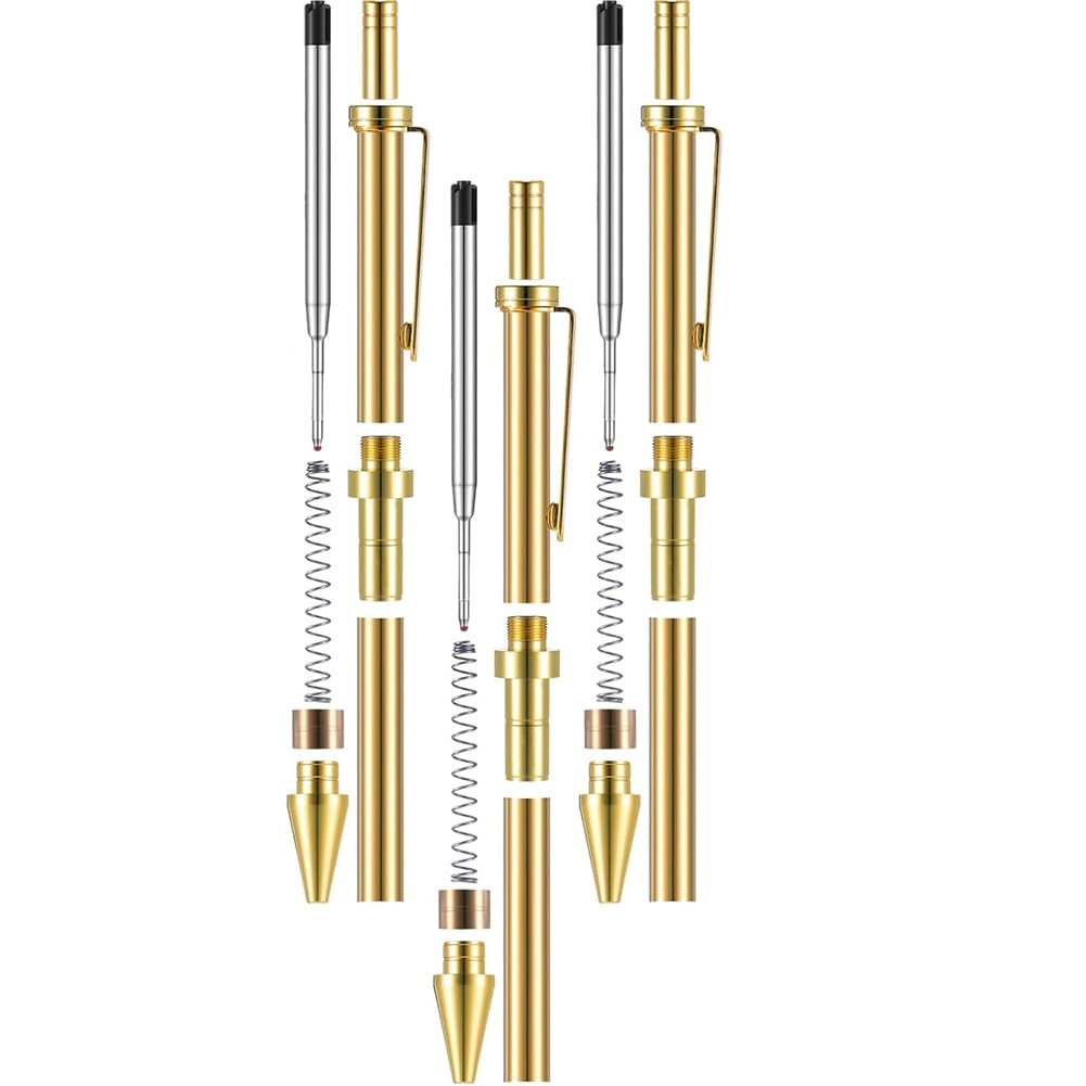 yeraa Kit de Stylo Rétractable pour Tournage sur Bois avec Recharges. Fournitures de Tournage sur Bois pour la Fabrication de Stylos en Bois.