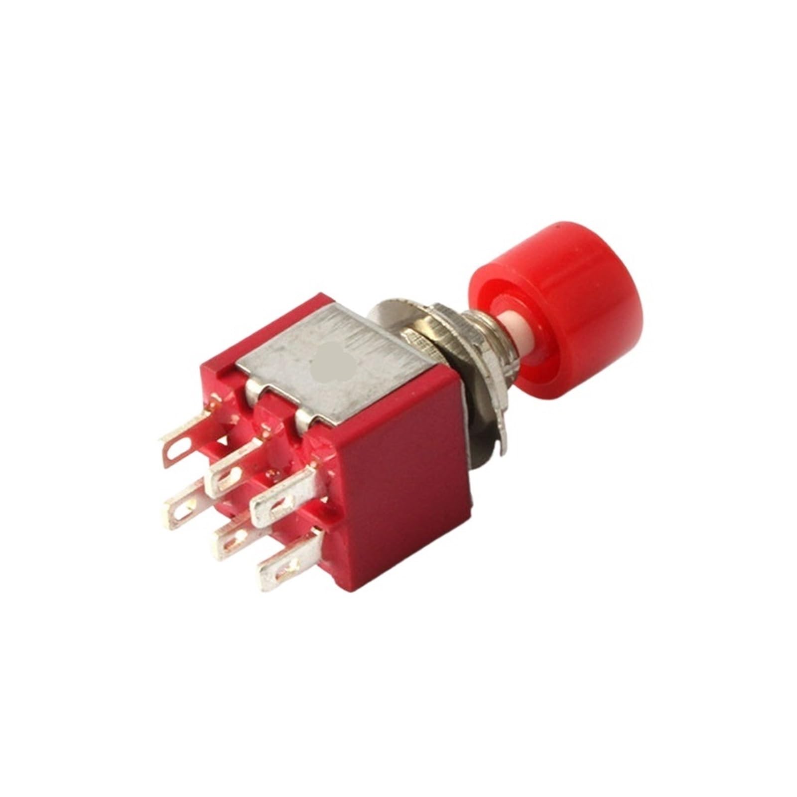 PS-202 Mini 6 mm czerwony zielony 6-pinowy przełącznik przyciskowy 5 szt