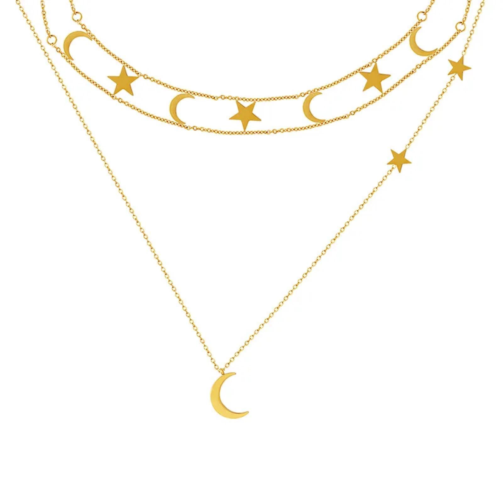Pendentif romantique double couche en argent pour sublimer le tempérament féminin