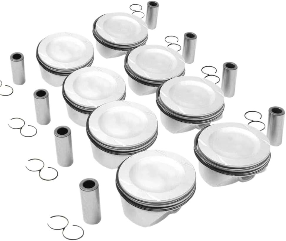 8 Set Engine Piston And Ring Kit 2780301317 1570300117 1570300517 1570300317 Compatible With C218 X218 W212 S212 W166 M157 5.5L