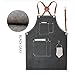 ASWRTYJO Cross-border Denim Apron Catering Milk Tea Shop Cafe Baker Fashion Strap Work