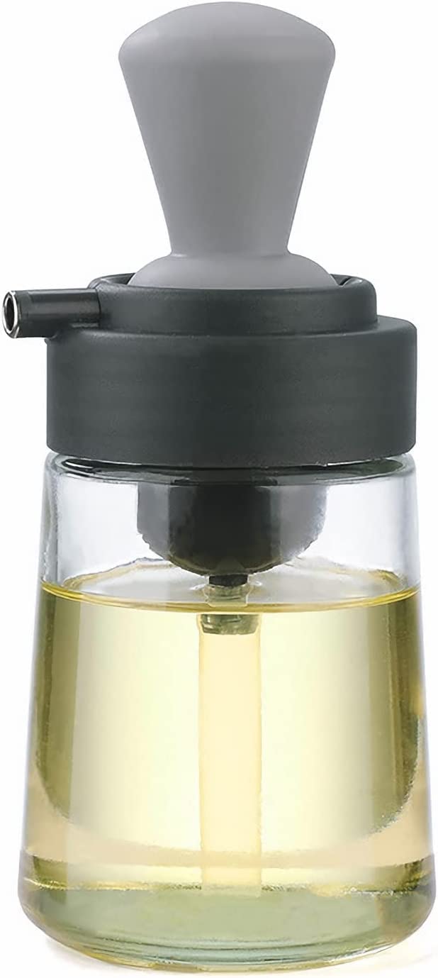 we3 Glass Kitchen Olive Oil Bottle With Silicone Brush New 2-in-1 Silicone Dropper Oil Dispenser Bottle for Kitchen Cooking Frying BBQ Pancake Baking Air Fryer (Grey) (B0C5CQFQ72) Amazon Price History, Amazon Price Tracker