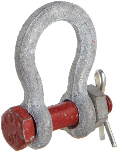 Manille d'ancrage G-2130 Crosby 1/2 tonne en acier carbone galvanisé 1/4" pour levage