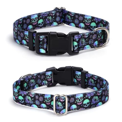 Collier pour chien motif tête de mort à boucle rapide sécurisée - 3