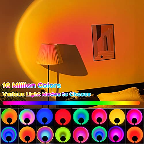Panamalar Smart Wifi Sunset Lamp 16 Million Multiple Colors, Sunset Projection Lamp With App Control/Alexa/Timer, Led Sunset Projector Rainbow Night Light For Bedroom Home Selfie Photography Gift #TOP2