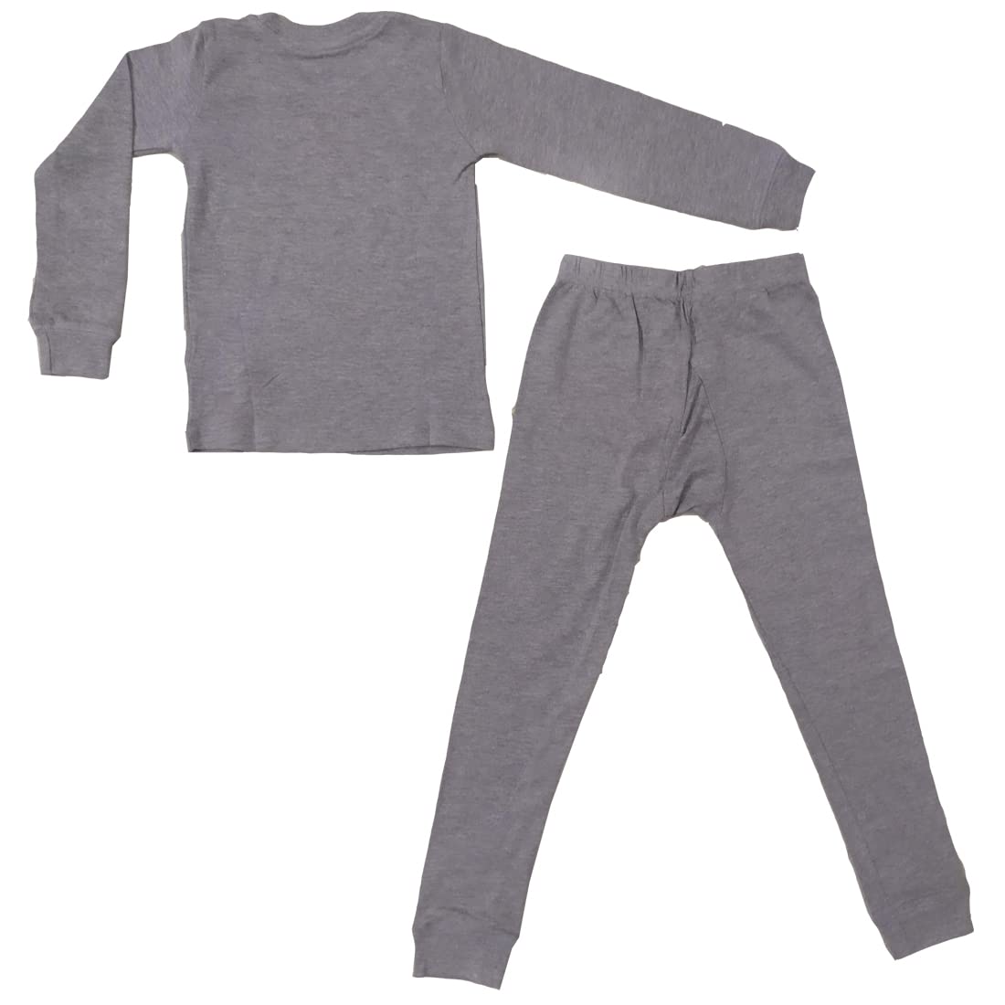 CHECKERSBAY Insider Kids Thermal/Winter Wear/Warmer for Girls and Boys, 1 Upper and 1 Lower (11-12 Years, Grey)