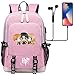GXB Harry Pt Sac à Dos garçons et Filles Cartable 15,6 Pouces Sac pour Ordinateur Portable avec Port de Charge USB Rose Taille Unique Style-26
