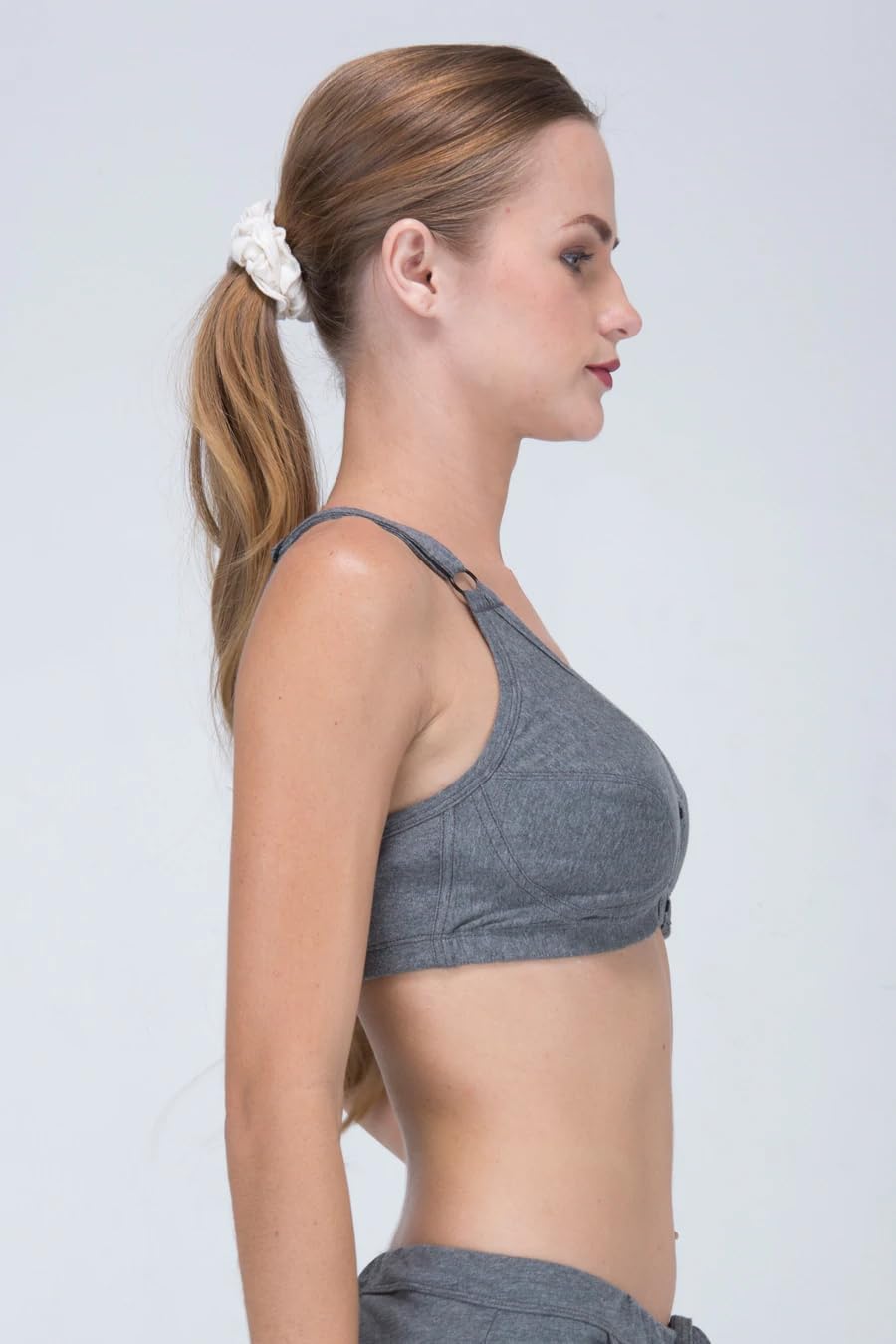 Cottonique Women's Hypoallergenic Racer Back Front Closure Support Bra Queen Made from 100% Organic Cotton - Image 6