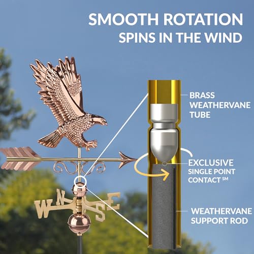 Good-Directions-Majestic-Eagle-Weathervane-Pure-Copper Good Directions Majestic Eagle Weathervane Pure Copper