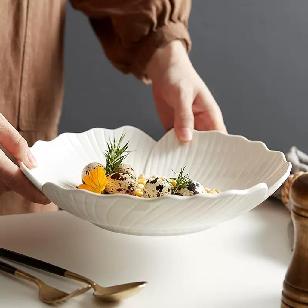 Saladier Ménage Assiette Bol en Céramique Nouilles Soupe Bol Fruits Salade Bol Salon Petit Déjeuner Table Légumes Bol Bol(M)