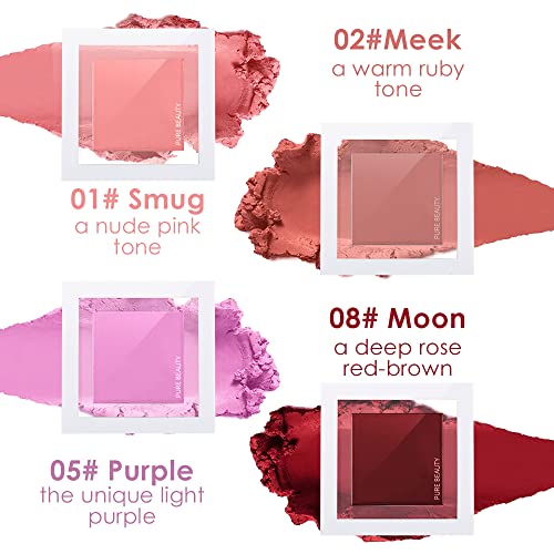 Jutqut Cream To Powder Blush - Purple, Squishy Smooth Cushiony Face Makeup For Cool Tone Skin Matte Cheek Tint Breathable Cream Blush For Cheeks, All Day Wear Blendable Creamy Flush #TOP2