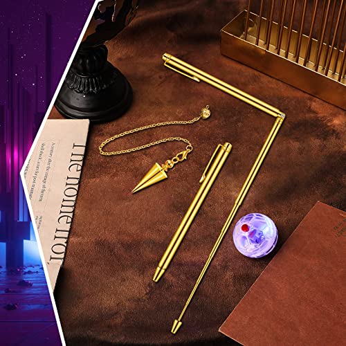 4 Pcs Ghost Hunting Dowsing Rods Copper Set Pen Shaped Gold Spirit Rods