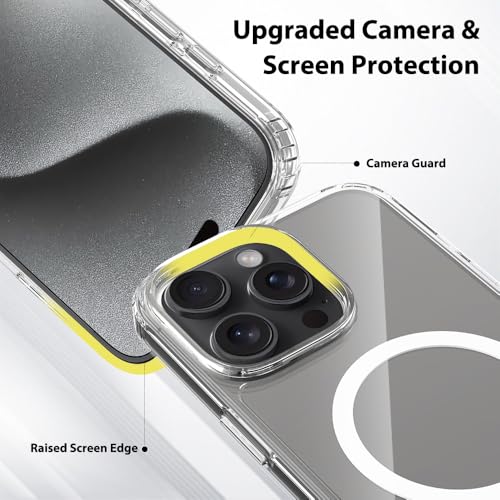 Image of iPhone 16 pro max Case [Compatible with Magsafe]Translucent Matte Phone Cover, [10 FT Military Grade Drop Protection] Slim Durable Shockproof Protective (Transparent Magnetic, iPhone 16 Pro Max)