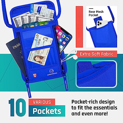 Image of Neck Wallet, Travel Pouch For Passport Holder And Documents, Travel Neck Wallet For Traveling Women.