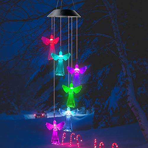 Angel Wind Chimes, Gifts For Mom, Garden Gifts, Wind Chimes Outdoor, Chime Outside, Solar Wind Chimes, Gifts For Mom Grandma Family #TOP2