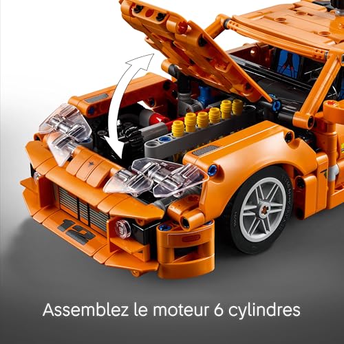 LEGO Technic Fast and Furious Toyota Supra MK4 - Jeu de Construction avec Voiture de Course – Inclut Un Moteur 6 cylindres et Un Capot ouvrant - Idée Cadeau pour garçons et Filles dès 9 Ans 42204