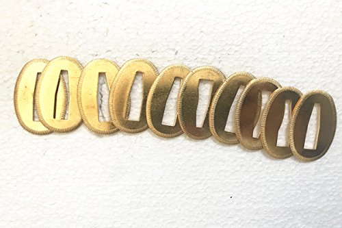 5 Pairs Japanese Samurai Sword Katana Gilt Brass Base Spacer Seppa