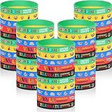 Huquary 50 Pcs Hispanic Heritage Month Rubber Bracelets Wristbands Hispanic Heritage Month Party Favors...