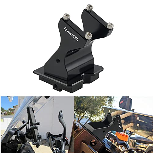 NICECNC Black GPS Mount Compatible with KTM 790 Adventure S/R/Rally R 2019-2022,890 Adventure S/Adventure R/Adventure Rally R 2020-2022,390 Adventure 2020-2022,CNC Aluminum