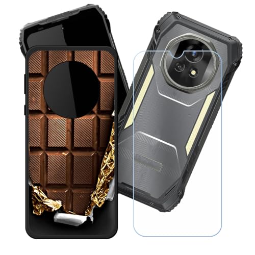 LCEHTOGYE �K�p Blackview Xplore 2 Satellite +�����K���X�X�N���[���v���e�N�^�[�p�P�[�X�A�K�p Blackview Xplore 2 Satellite (6,73")�ƌ݊����̂���u���b�N�\�t�gTPU�V���R���Q���P�[