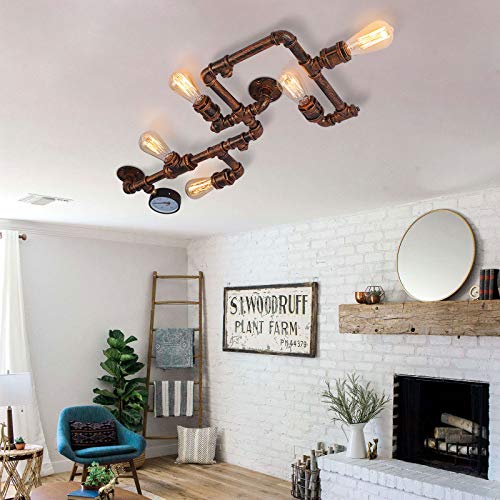 Industriële Vintage Wandlampen Montage Retro Metalen Lamp Rustieke Waterpijp Wandkandelaars Armatuur voor Woondecoratie… - Afbeelding 6