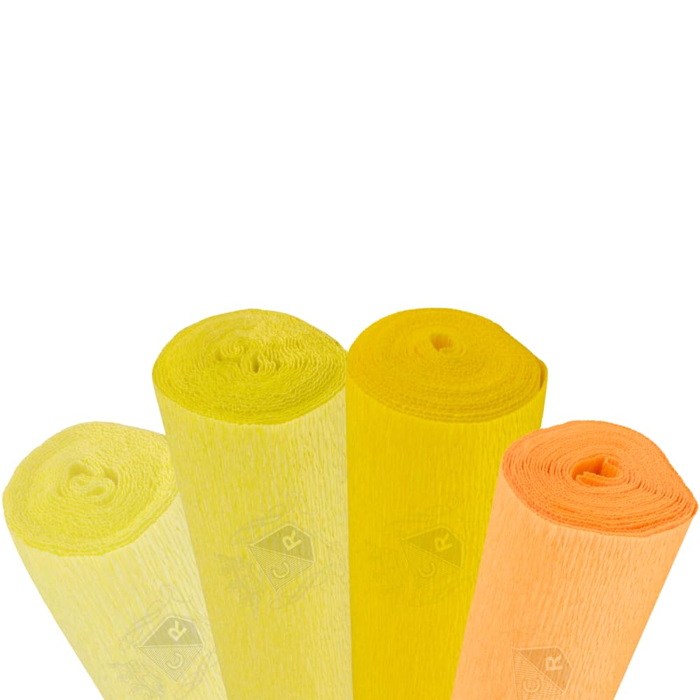 Premium Italian Crepe Paper Roll Heavy-Weight 180 Gram - 574 Buttercup