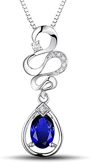 Unique Oval Solid 14K White Gold Diamond Tanzanite Wedding Engagement Pendant