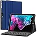Microsoft Surface Pro 7 Case with Keyboard for Microsoft Surface Pro 6 / Surface Pro 5 2017/ Surface Pro 4 12.3 inch Tablet - Folio Stand Case - Detachable Wireless Type Cover Keyboard - Blue