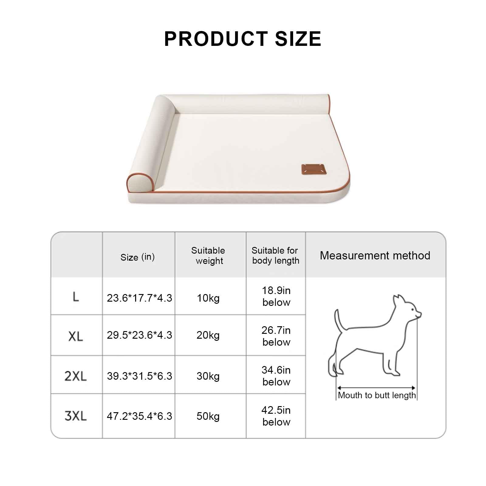 Cuccia Cane Interno, Cuscino Cane Impermeabile, Sfoderabile E Lavabile, Morbida Confortevole, Cuccia per Gatti con Bordo Rinforzato, per Cani,Gatti,Animali Domestici in Estate,Beige,3XL